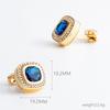 Electroplated Gold Inlaid With Colored Zircon All Copper Metal Cufflinks Men's French Shirt