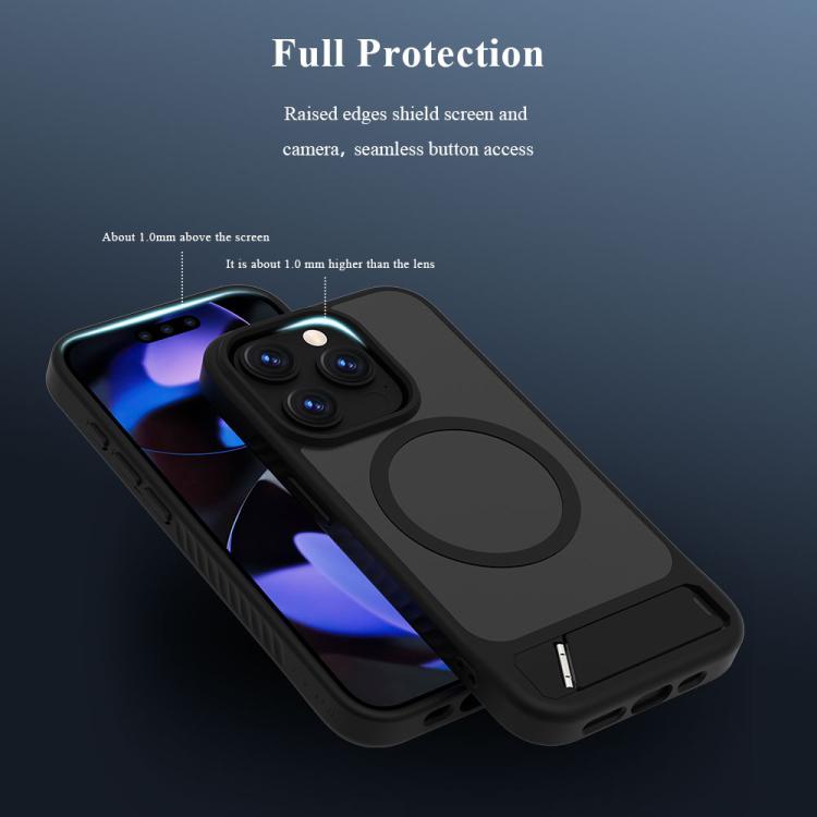 LeReach Le‑Chic Series Magnetic Phone Case Built‑In Hidden Integrated Kickstand Protective Shell For iPhone Anti‑Drop Cover