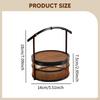 Bamboo Basket Picnic Portable Serving Handmade Food Storage Container for Pastry