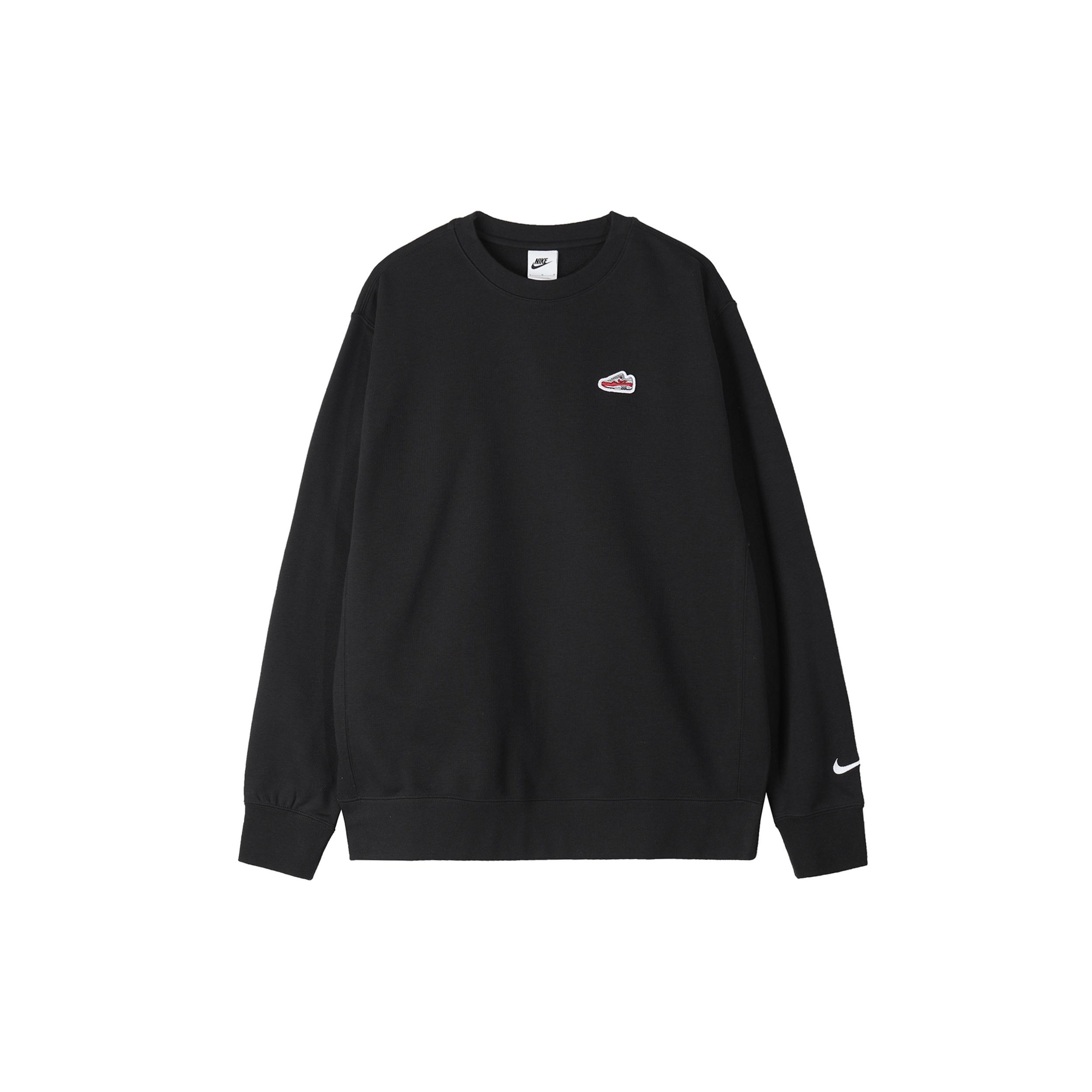 Nike French Terry Crew-Neck Sweatshirt Black Men s FZ5203-010 S