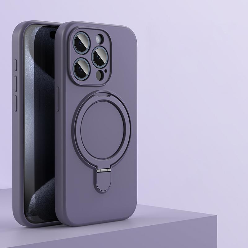 

Liquid Silicone Kickstand Case For iPhone 15 14 13 12 Pro Max Plus 11 For Magsafe Magnetic Wireless Charge Stand Holder Cover For iPhone 11