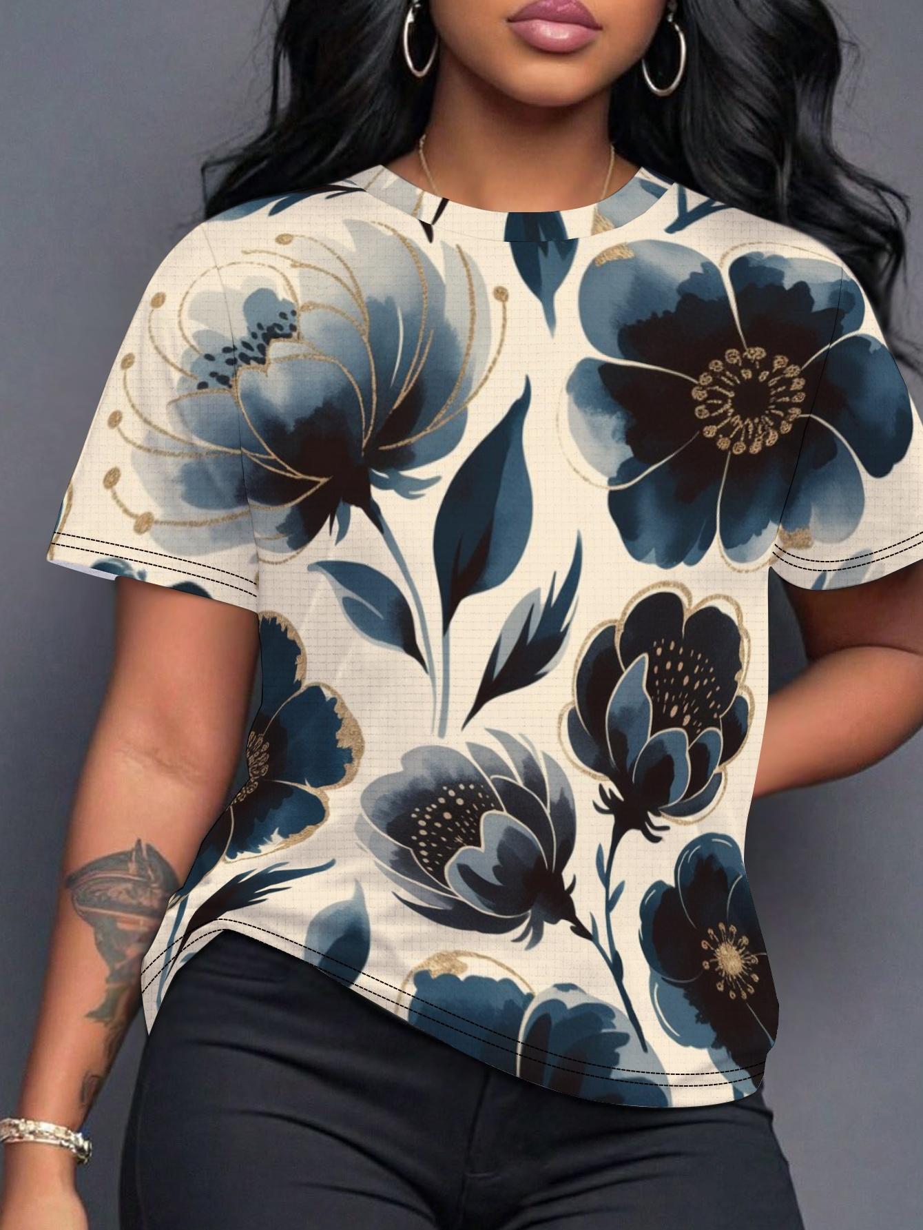 Vintage Botanical Floral Research Women s T-Shirt Digital Print Design Comfortable Fit XL дубильная кора