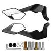 Motorcycle Wide View Rearview Mirror Flip Adjustable Angle Plastic Glass Material Universal Quick Mount For Road Safety