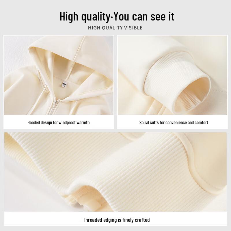 JEANSWEST Hooded Fleece-Lined Sweatshirt