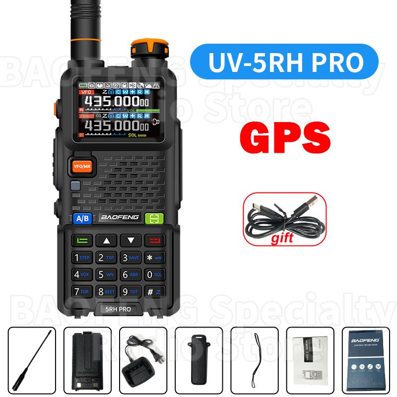 Baofeng UV5rhpro Walkie Talkie GPS Multi Band AM FM Draadloos Frequentie Kopiëren Amateur Tweerichtings Lange Afstand Update 5RH Communicatie Radio EURO
