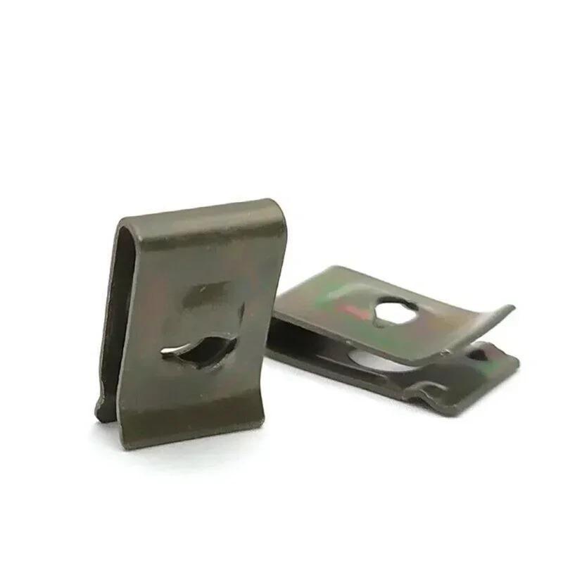 50/100PCS Carro Motocicletas Metal Parafuso Fixador Clipes U-Type Clip com Parafuso Anti-ferrugem Proteção Clipe Parafuso Fivela Chapa de Ferro