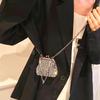 Trendy Mini Rhinestone Kiss Lock Crossbody Bag For Girls Cute Punk Evening Shoulder Purse With Detachable Metal Chain Strap Ideal For Parties Outings