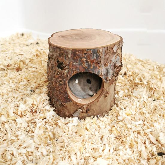 Yousheng Mouse Tunnel Toy Bite Resistant Moisture-proof Pet Accessory Natural Wooden Hamster Mouse Tunnel Tube Toy for Cage