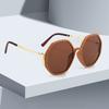New Women Sunglasses Avant Garde Geometric Multi-color Gradient Semi Transparent Frame Fashion Glasses