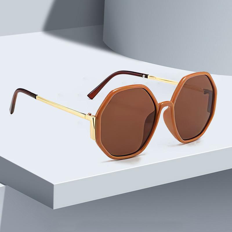Latest Sunglasses for Women Avant Garde Geometric Multi-color Gradient Semi-circular Frame Semi Transparent Eyeglasses for Women