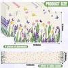 7 Pcs Spring Table Runner and Placemats Tulip Table Runner Placemats Set 72 x 13 Inch Linen Easter Farmhouse Rustic Floral Table Mat for Spring