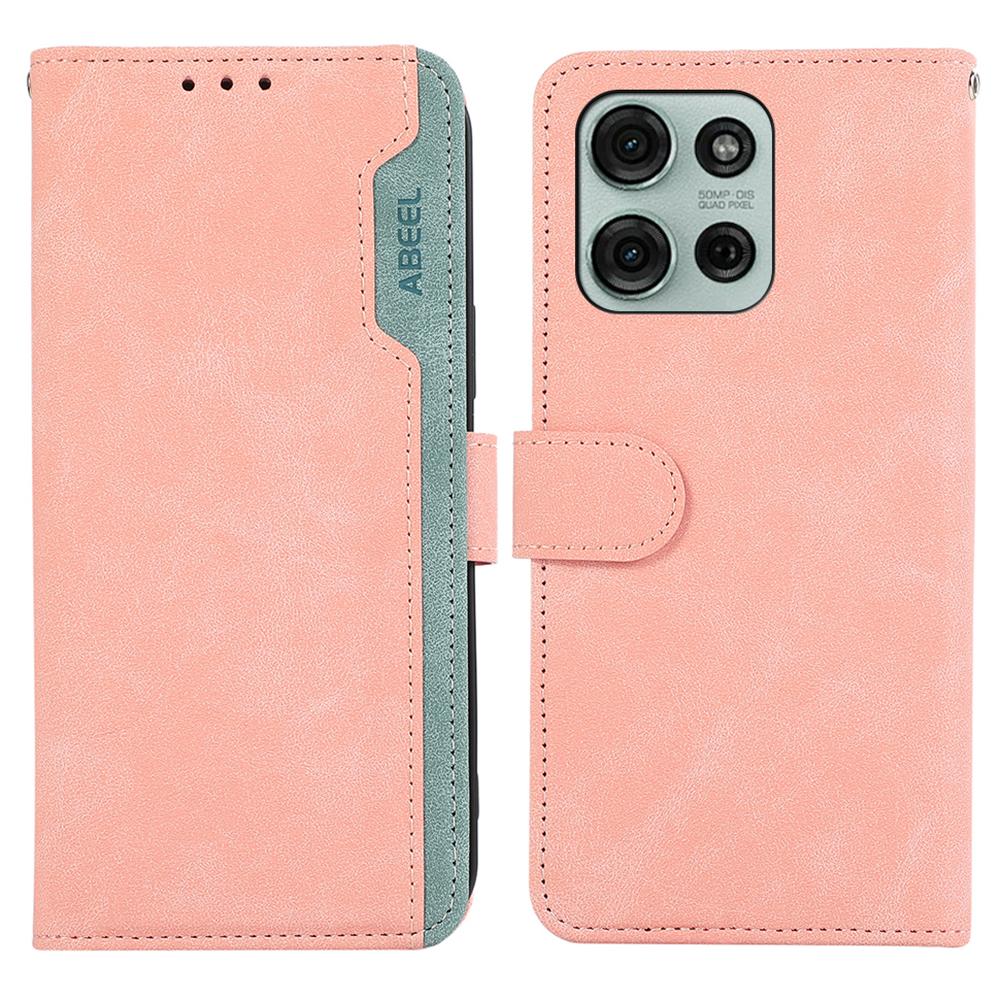 For Motorola Moto G75 5G Case Color Splicing Leather Flip Phone Cover RFID Blocking