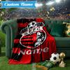 Custom Name Soccer Team Francisco Blanket Lightweight Ideal Bedding Blanket Perfect for Travel, Camping, Living Rooms, Sofas, Christmas Gift
