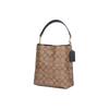 Coach Borsa Secchiello Mollie con Chiusura a Bottone a Pressione e Scomparto Centrale con Zip Borsa a Spalla da Donna Kaki Nero CA582-IMCBI