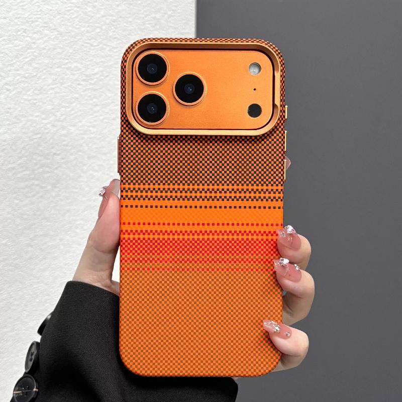 

Fashion Magnetic Charging Hard PC Case for iPhone 17 Pro Max 17Pro Carbon Fiber Texture Cover Camera Lens Protection Shell iPhone17 Pro Max
