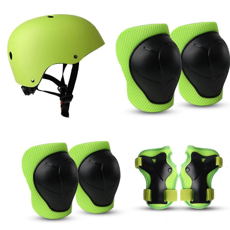 Children's Roller Skating Protective Gear Set Balance Car Skateboard Palm Pads Skating Knee Pads Elbow Pads Bicycle Seven-piece Hard Hat