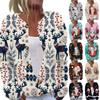 Damen Weihnachtsdruck Langarm Strick Cardigan Knopfleiste Pullover Mantel für Feiertage