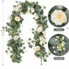 200cm Artificial Eucalyptus Lemon Garland Faux Floral Hanging Vine Rustic Greenery Wreath for Home Wedding Party Decor