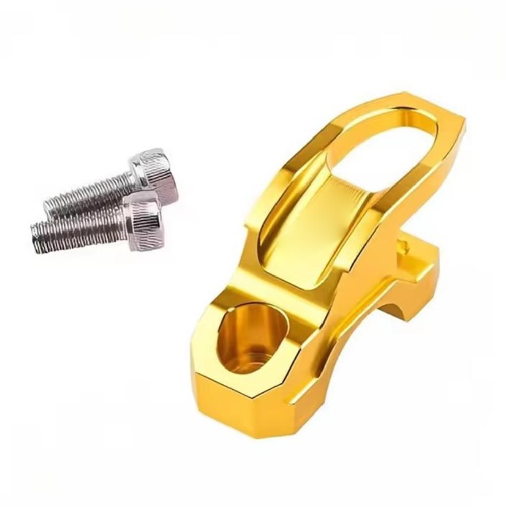 Scooter Brake Master Cylinder Holder Clamp Bracket with Helmet Hook for Handlebar Mounted Bag Hook and Helmet Storage