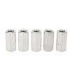 5PCS M10 Hex Coupling Nut Stainless Steel Rustproof Silver Connector Nut for Bolts Studs