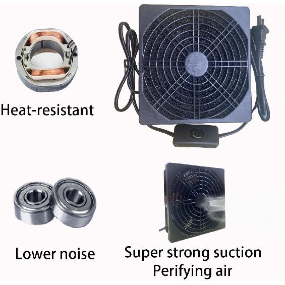 Solder Fume Extractor Soldering Smoke Absorber Welding Smoke Remover with 5 Carbon Filters