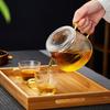 Pokaro Tea Melon Teapot, Heat-Resistant Glass, Heat-Resistant (170°C), Microwave-Safe, 570ml, with Tea Strainer and Lid, Wooden Knob, Suitable for