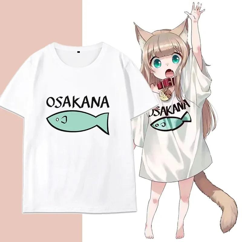 

Kawaii Cat Ear Dress Japanese Anime Style Cosplay Short Sleeve TShirt Perfect for Anime Girls Women And Unisex Tshirts S