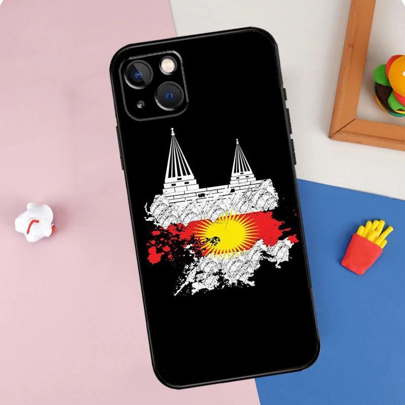 

Чехол для мобильного телефона Apple IPhone15 Pro с флагом езидов Ezidxan, окрашенный и устойчивый к падениям. iPhone 16 Pro Max