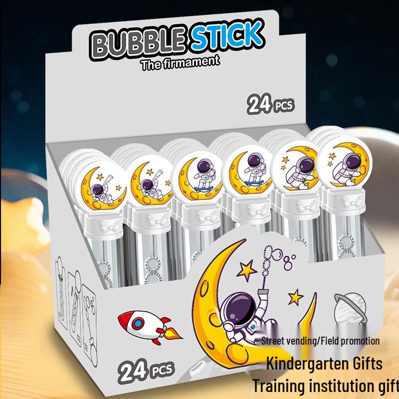 

Mini Bubble Stick Toy for Kids - Space Theme with Refill Liquid
