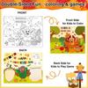 16pcs Thanksgiving Coloring Placemats for Kids 2-Sided Disposable Turkey Placemats to Color Paper Place Mats/Poster for Thankful Activity Happy