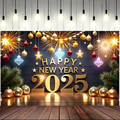 2026 Gelukkig Nieuwjaar Avondfeest Achtergrond Kleurrijke Verlichting Banner 2026 Nieuwjaar Vieren Familiefeest Decoratie Foto Benodigdheden