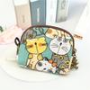 Cartoon Prints Keychain Wallet Small Card Organizer Key Pouch Ladies Money Bag Coin Purse for Girls Boys Clutch Bag