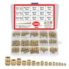 380Pcs Threaded Inserts 2/2.5/3/4/5/6mm Metric Knurled Nut Brass Embedding Nut for Printing 3D Printer Parts