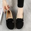 Cotton Shoes Women's 2024 Autumn and Winter New Fashionable One Foot Loafers with Plush Warm Flat Casual Cotton Shoes