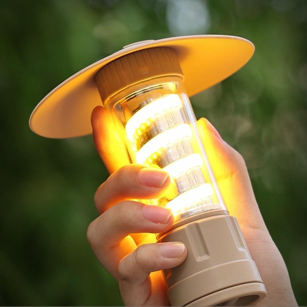 Vertical Lantern LED Camping Lamp Aluminum Alloy USB Rechargeable Portable Lantern Stable Easily Assemble Folding Lamp Cooking