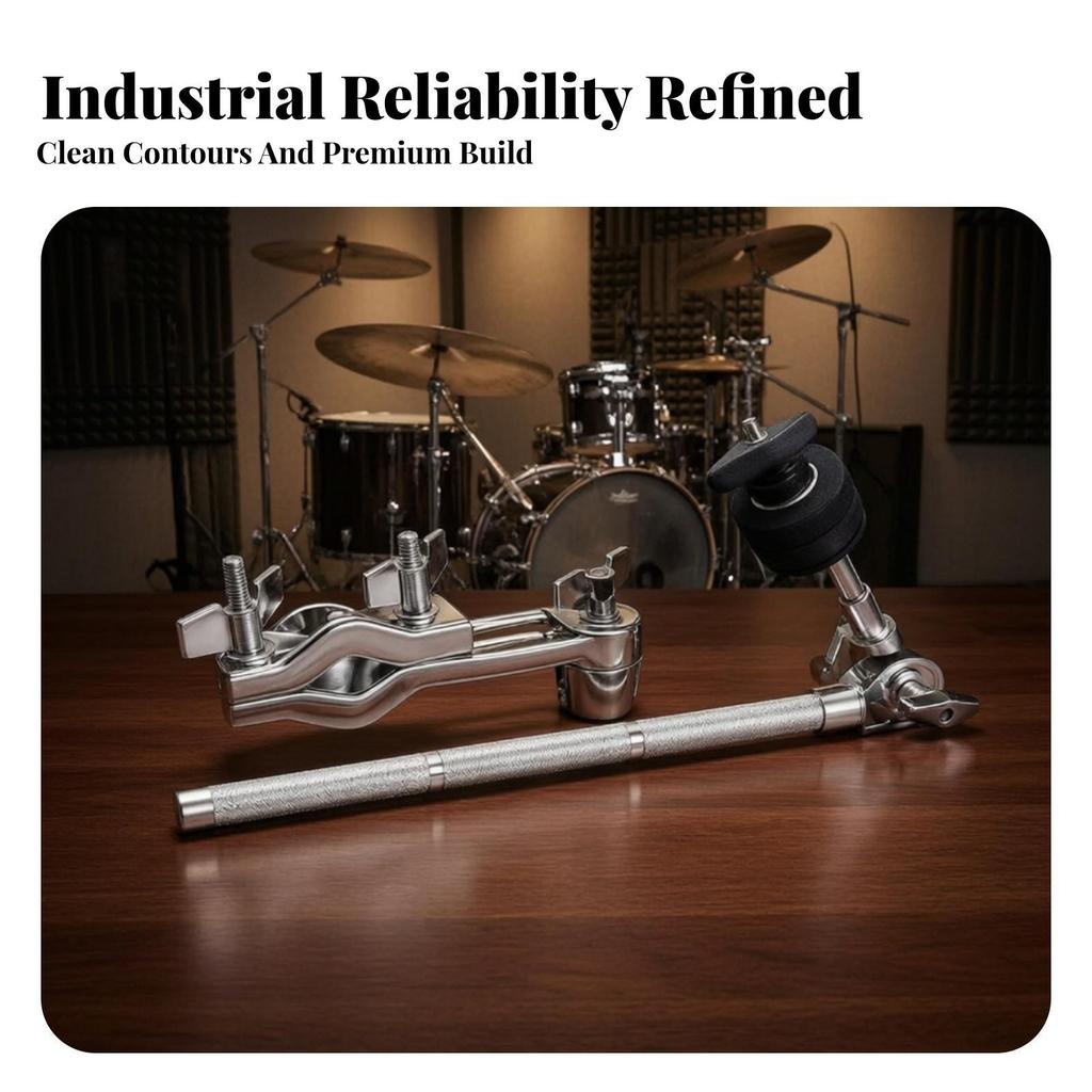 Cymbal Extension Bracket Metal Mounting Arm with Clamp Drum