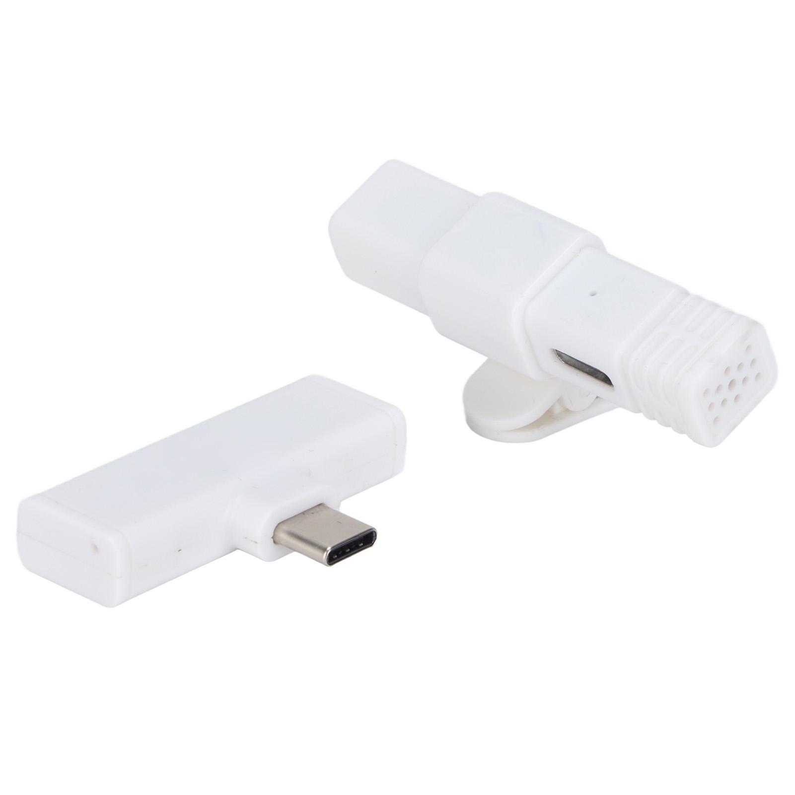 

Петличный микрофон, всенаправленный конденсаторный микрофон с простым креплением для записи на Youtube белый