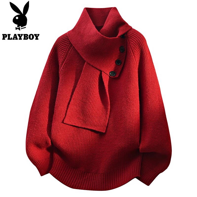 PLAYBOY Men's Thickened Knit Sweater