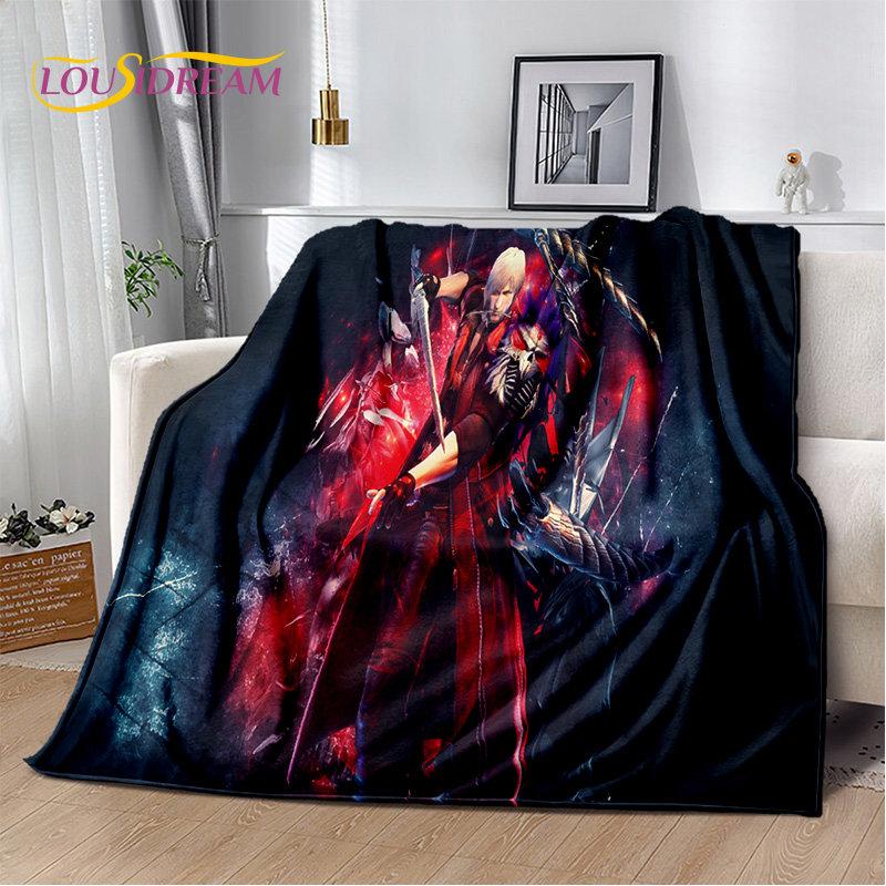 3D D-Devil May Cry DMC Game Gamer Soft Plush Blanket,Flannel Blanket Throw Blanket for Living Room Bedroom Bed Sofa Picnic Cover