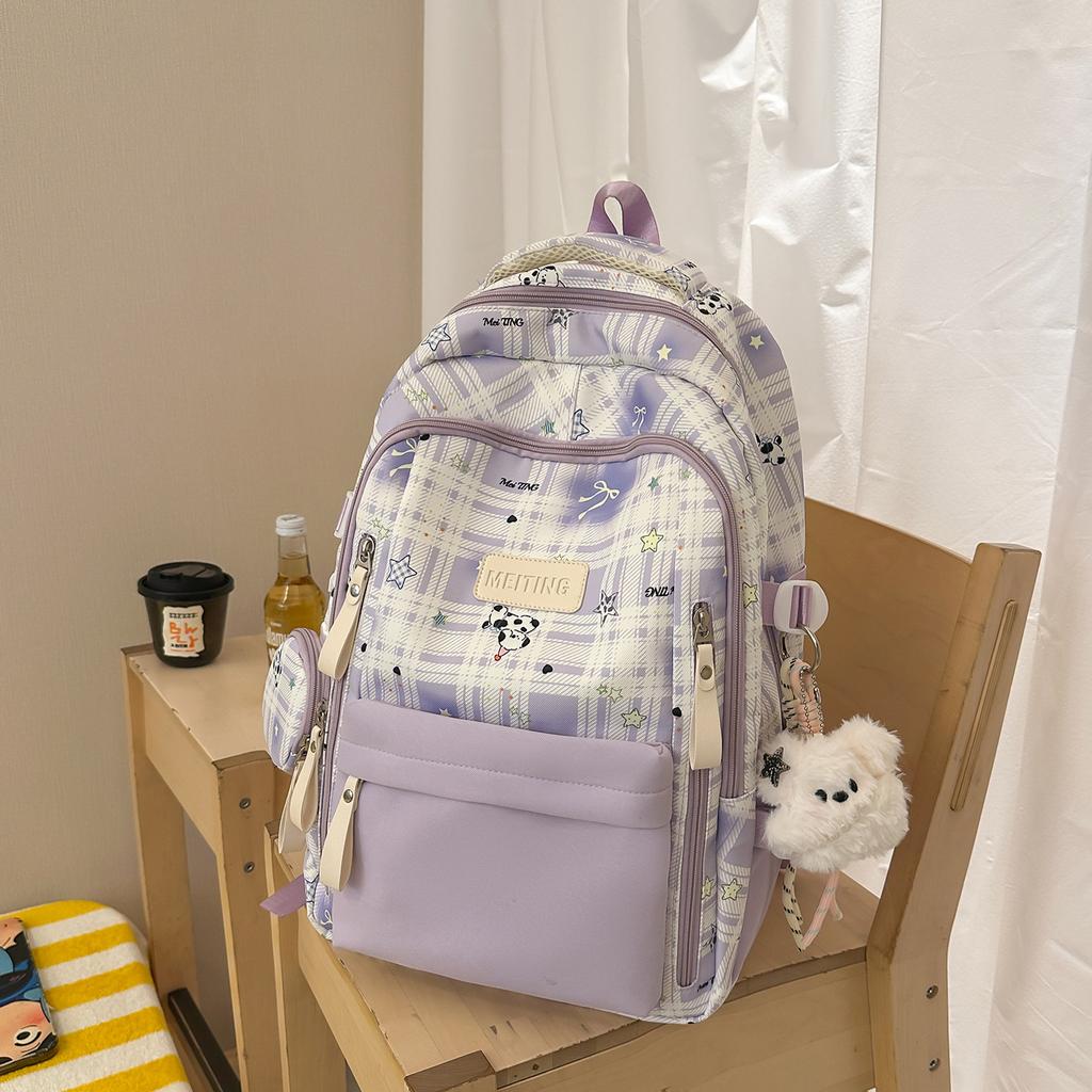 New Schoolbag, Japanese INS Style, High Aesthetic, Fresh Sweet, Cute Cartoon Backpack, Lightweight Backpack for Middle and High School Students