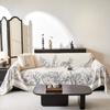 -Velvet Sofa Towel Cover, 1, 2, 3, 4 Seats, Soft, Thick, Couch Throw Blanket, One Piece, Armchair Protector, Plant Pattern