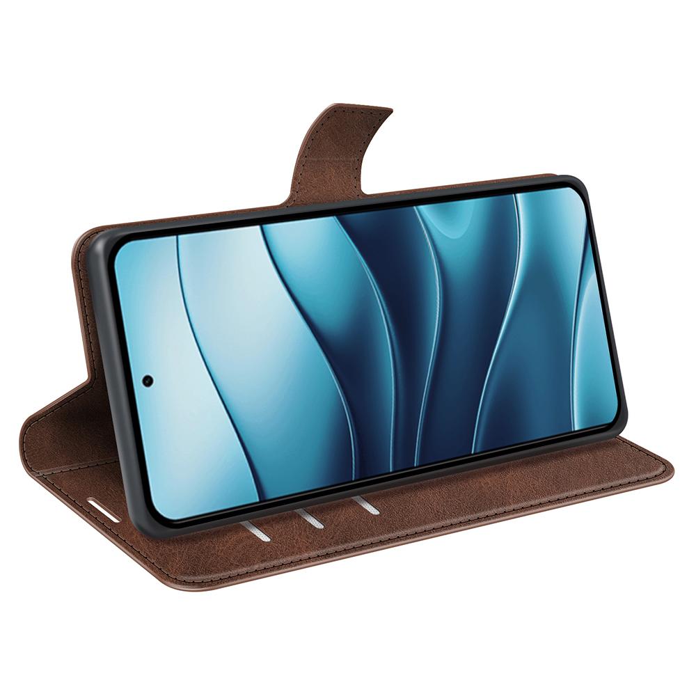 For OnePlus Ace 5 Pro 5G/Ace 5 5G/13R 5G Stand Case Anti-Scratch Calf Texture Leather Phone Cover