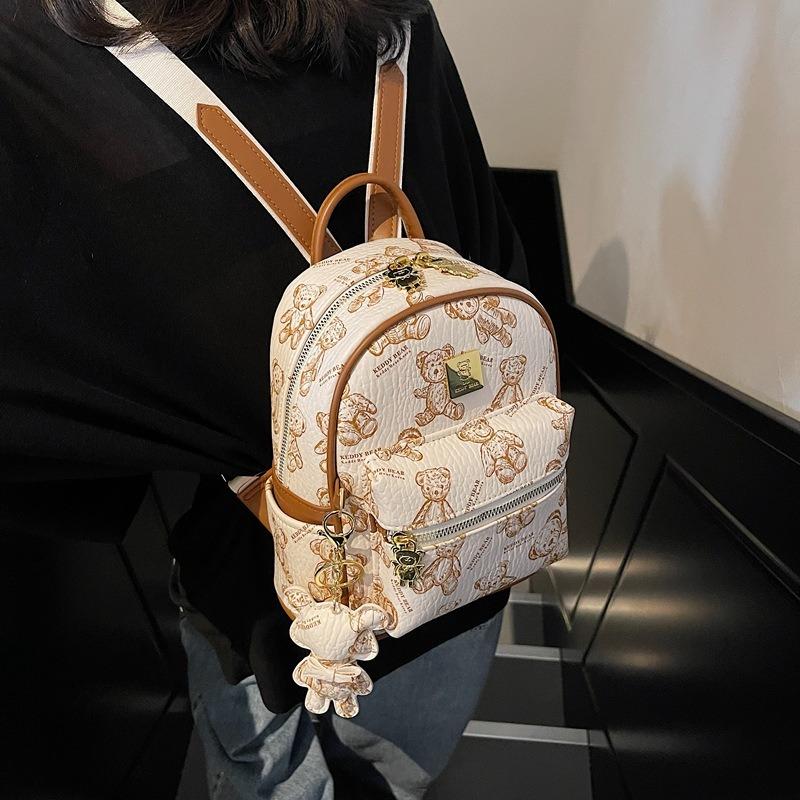 Retro Small Bag Women's Casual Fashion Niche Design Backpack Leisure Travel Small Backpack