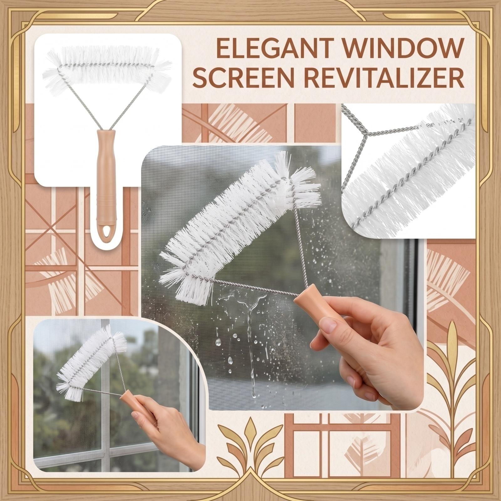 

Window Screen Cleaning Brush with Durable Bristles and Ergonomic Handle for Household Window and Screen Maintenance Cleaning Tool One Size білий