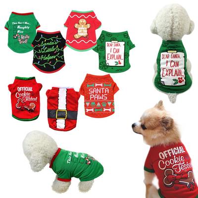Novelty Puppy Christmas Cosplay Halloween Costume Vest Dog Sweatshirts Pet Party Clothes