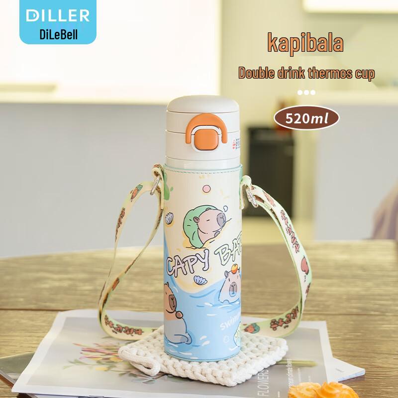 Diller Capybara Kids 316 SS Dual-Drink Insulated Bottle 520ml