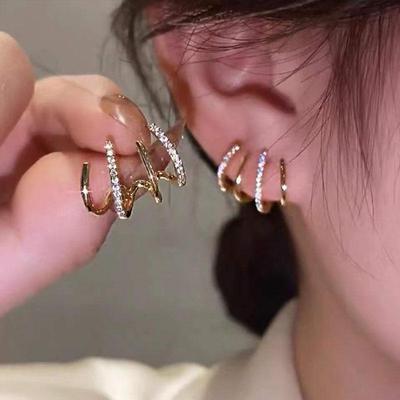 Elegant Four-Claw Zircon S925 Silver Earrings