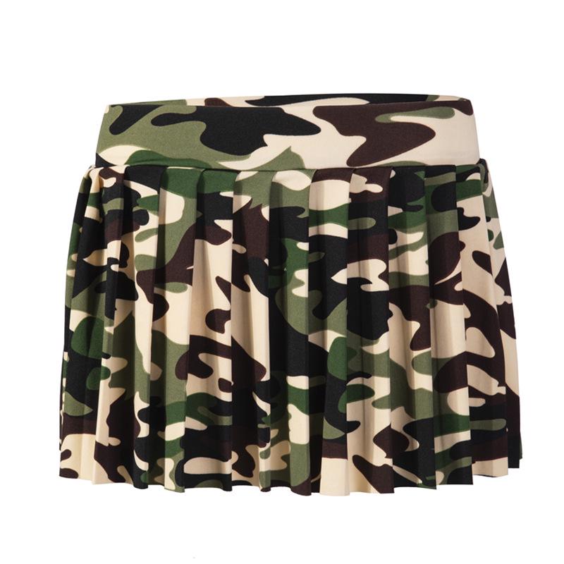 2024 Elastic Waistband Super Short Pleated Skirt, 32 cm Length, No Safety Pants