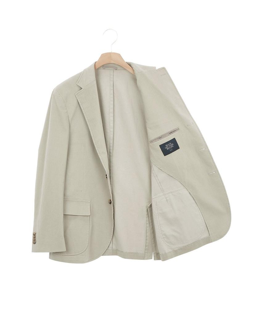 Man On The Boon Stretch Cotton Garment Washed Jacket_Beige 4714102001