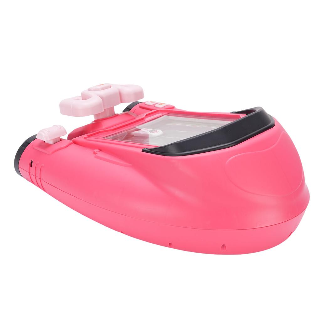 Lenkrad Rennwagen Spielzeug Eltern-Kind Interaktive Rennspielkonsole für Kinder Pink